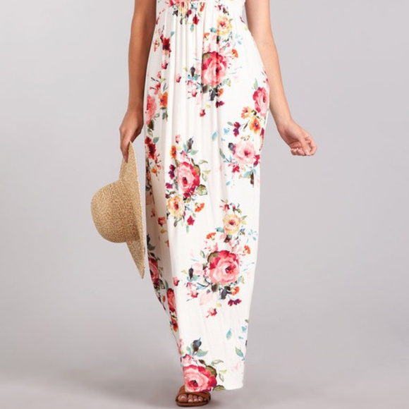 *ONLY 1 LEFT* FLORAL MAXI KNIT DRESS - Picture 2 of 2